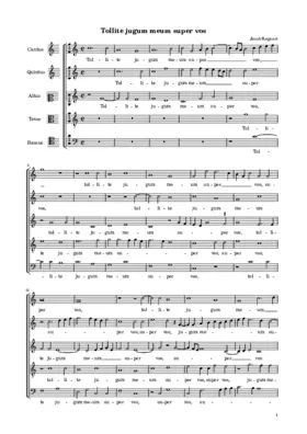 Tollite jugum meum super vos