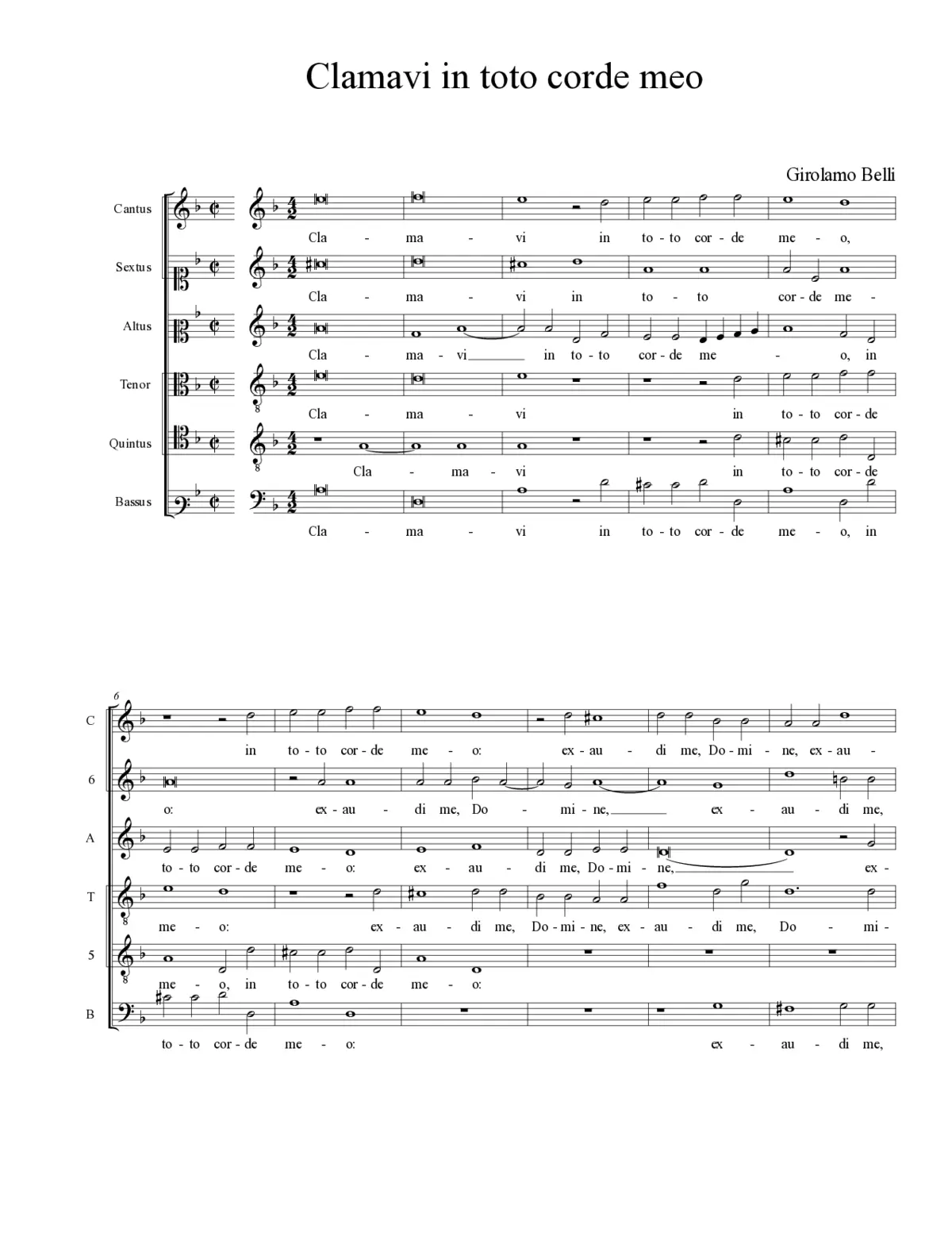 Clamavi in toto corde meo - Page 1