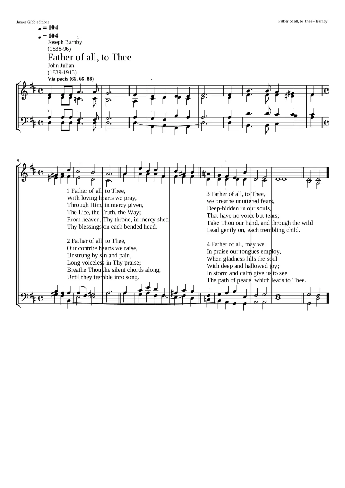 Father of all to Thee - Page 1