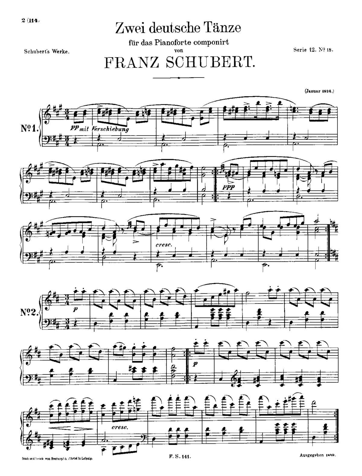 2 German Dances - Page 1