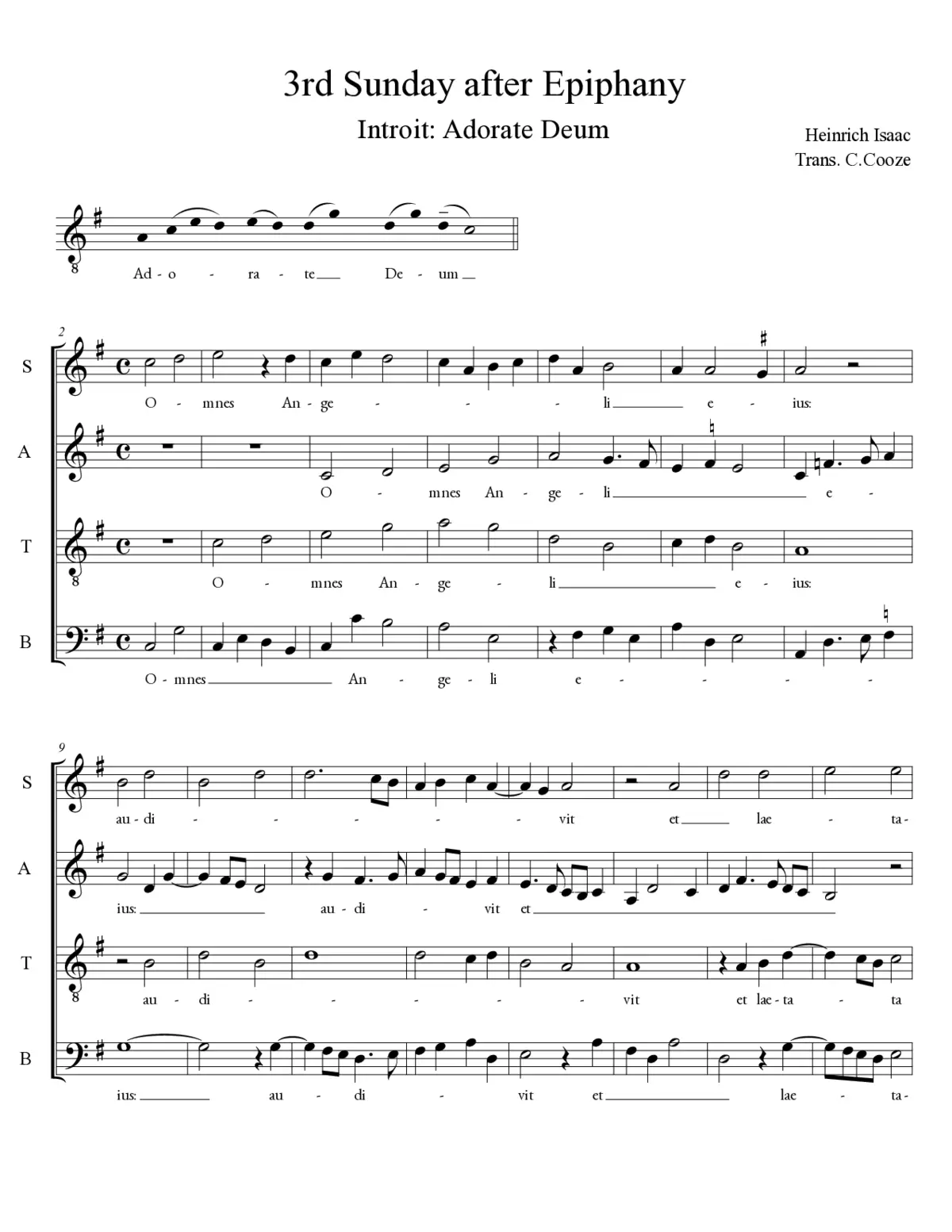 Adorate Deum - Page 1