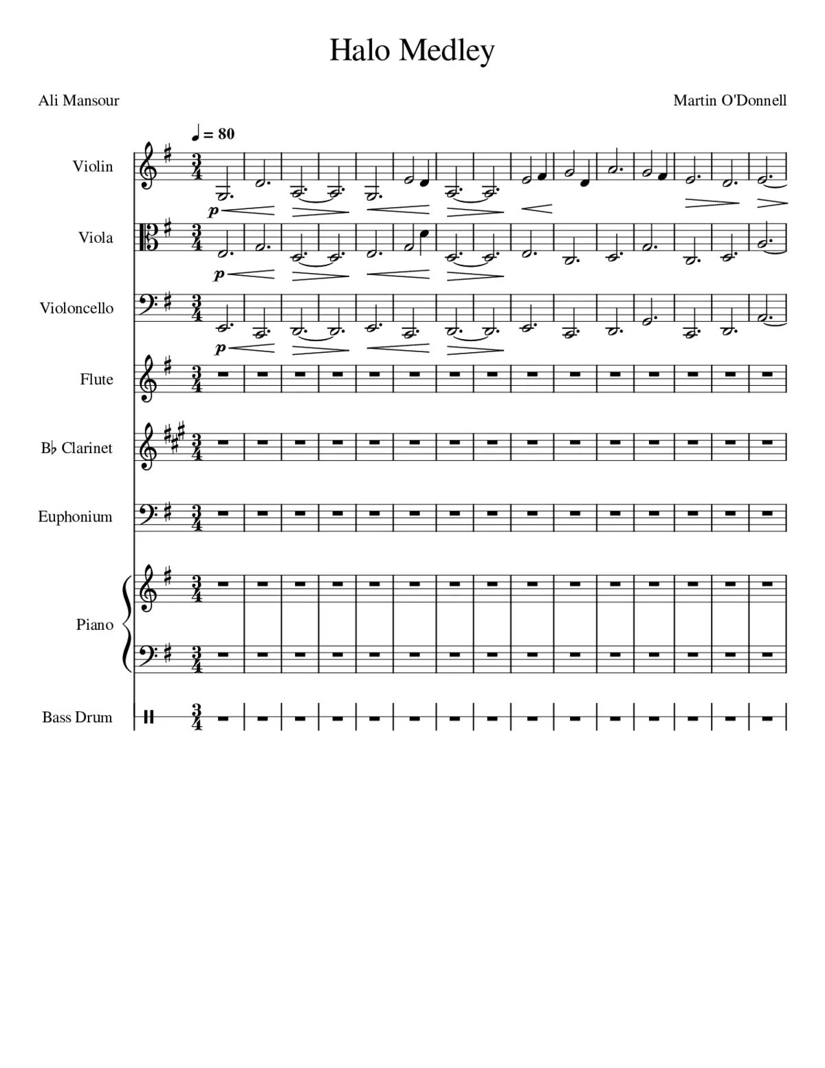 Halo Orchestral Medley (WIP) - Page 1