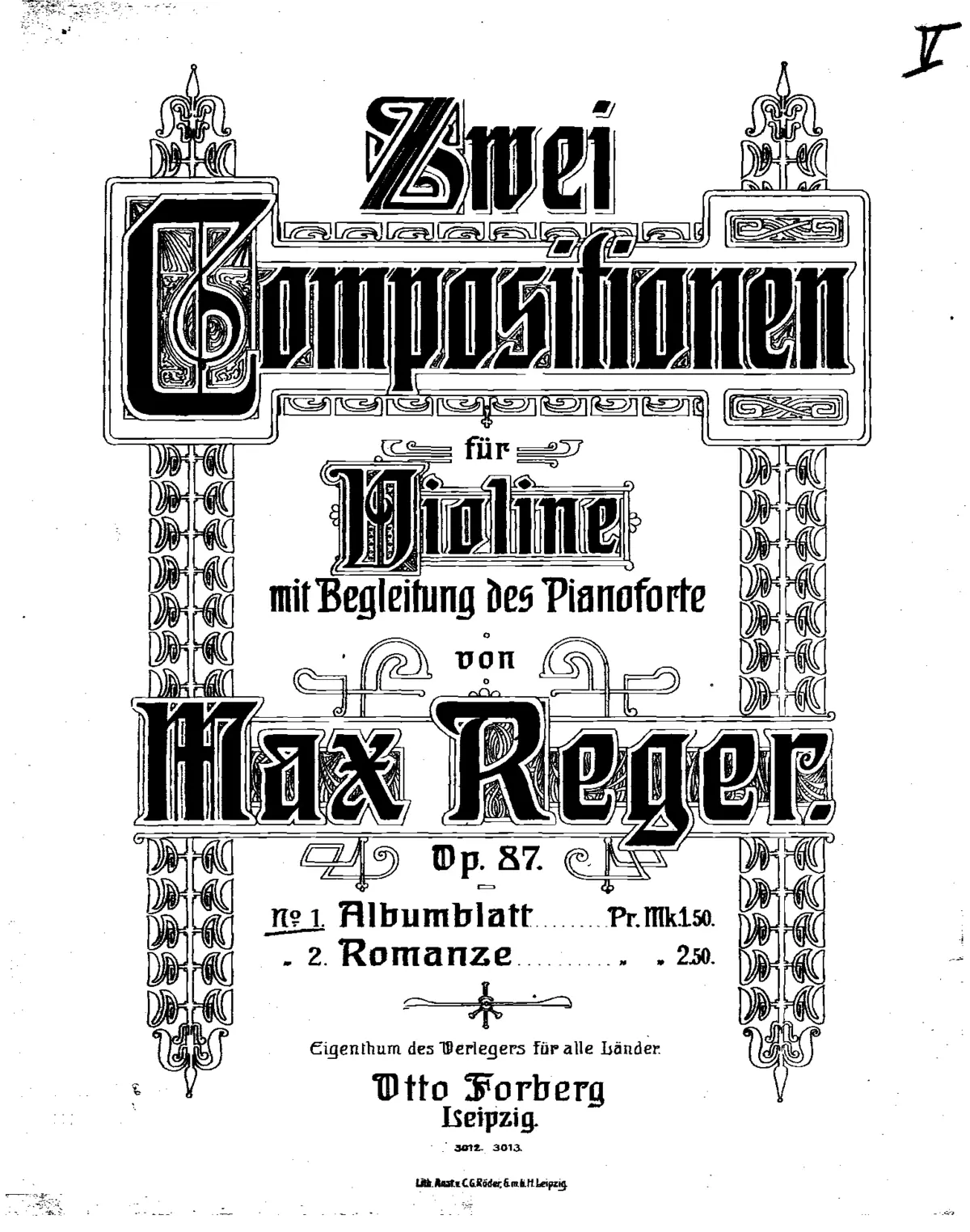 2 Compositions for Violin and Piano - Page 1