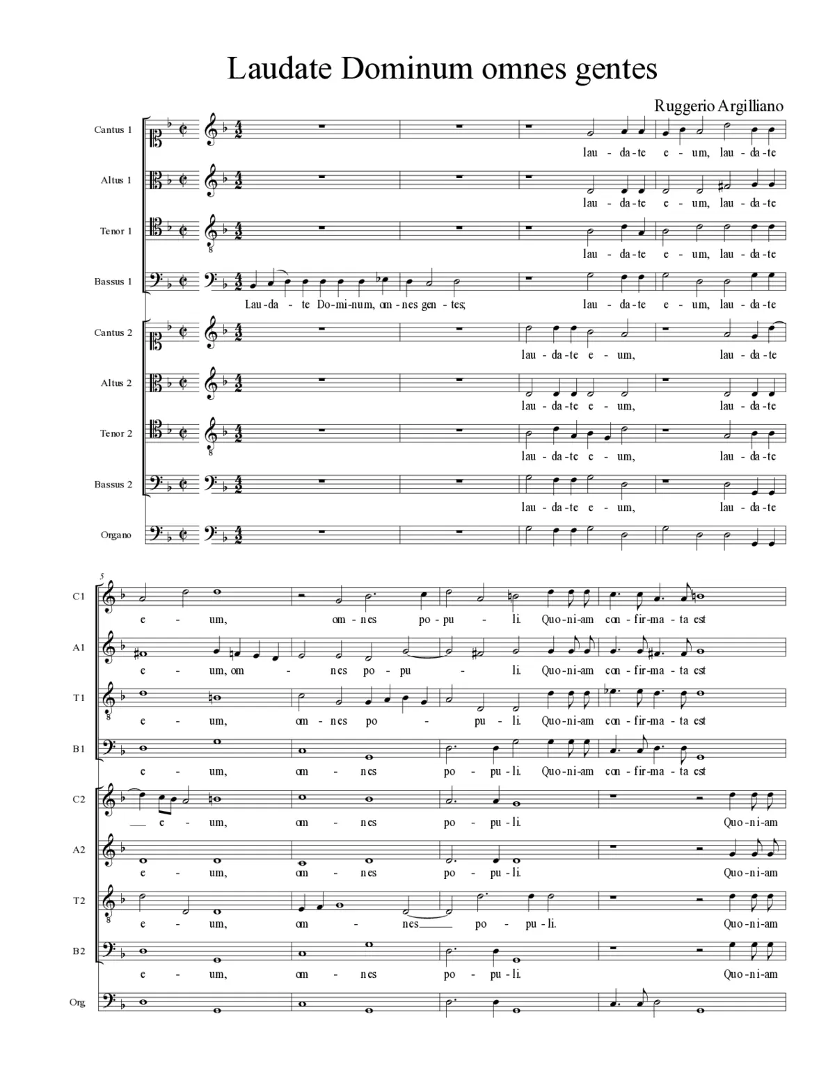 Laudate Dominum omnes gentes - Page 1