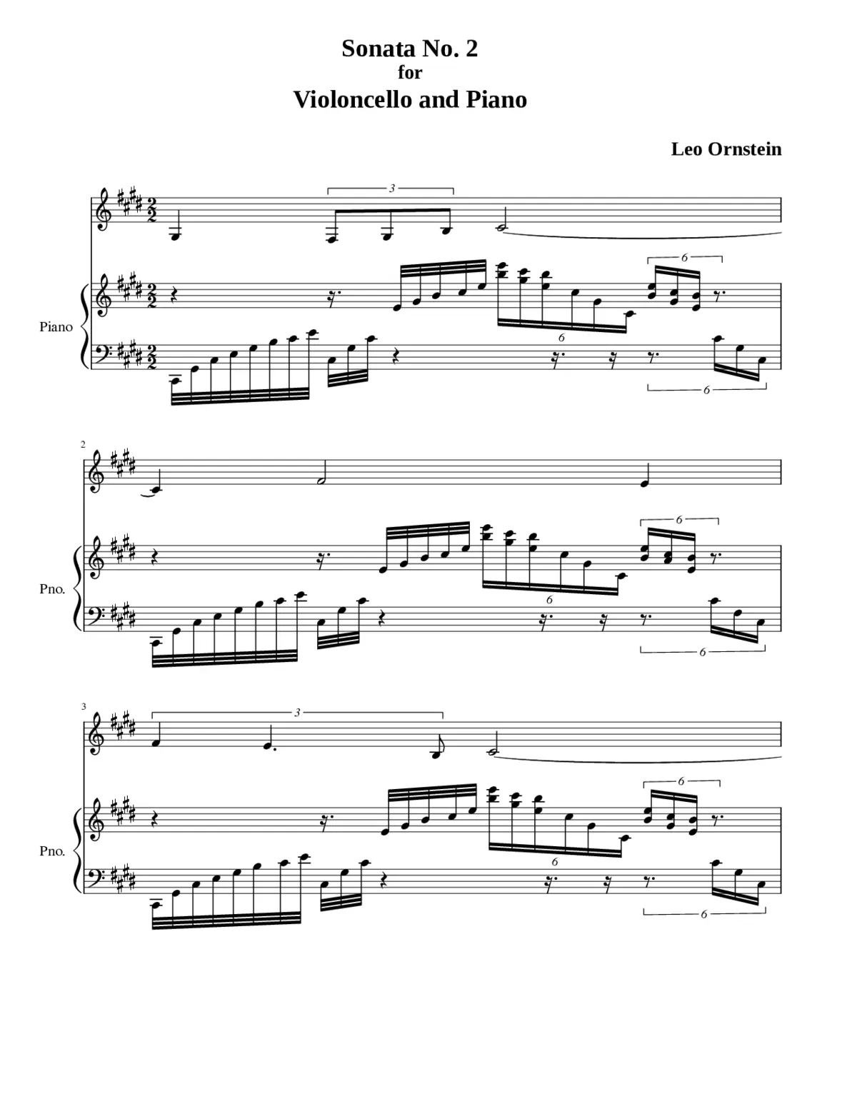 Cello Sonata No.2 SO 613 - Page 1