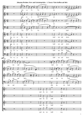 Unsere Väter hofften auf dich, Op. 109, No. 1