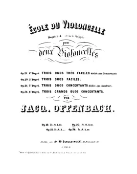 École du violoncelle, Opp.19-21, 34