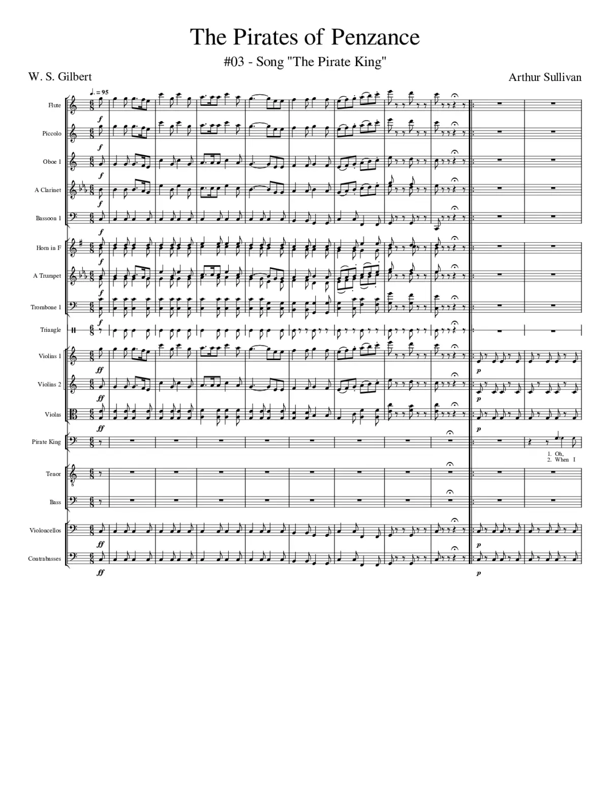 The Pirates of Penzance - 03 (Song - Pirate King and Chorus) - Page 1