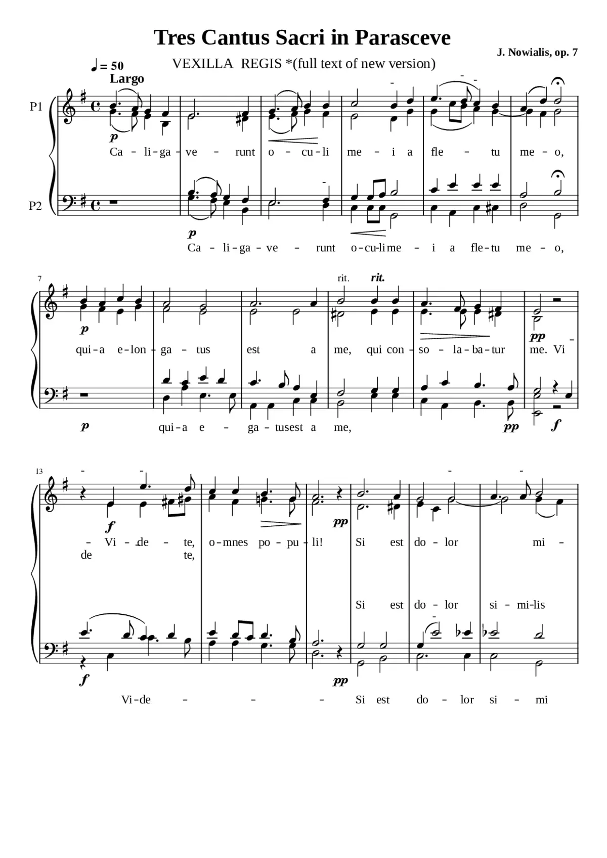 Tres cantus sacri in Parasceve - Page 1