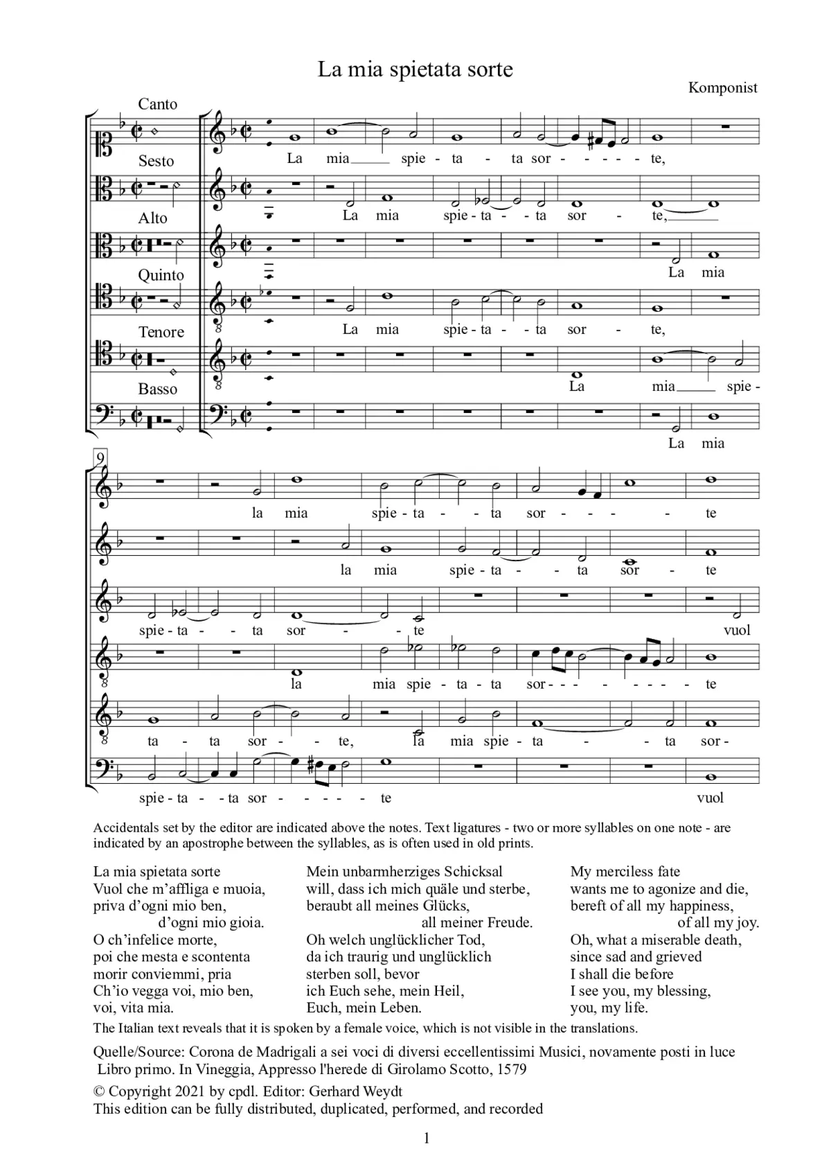 La mia spietata sorte - Page 1
