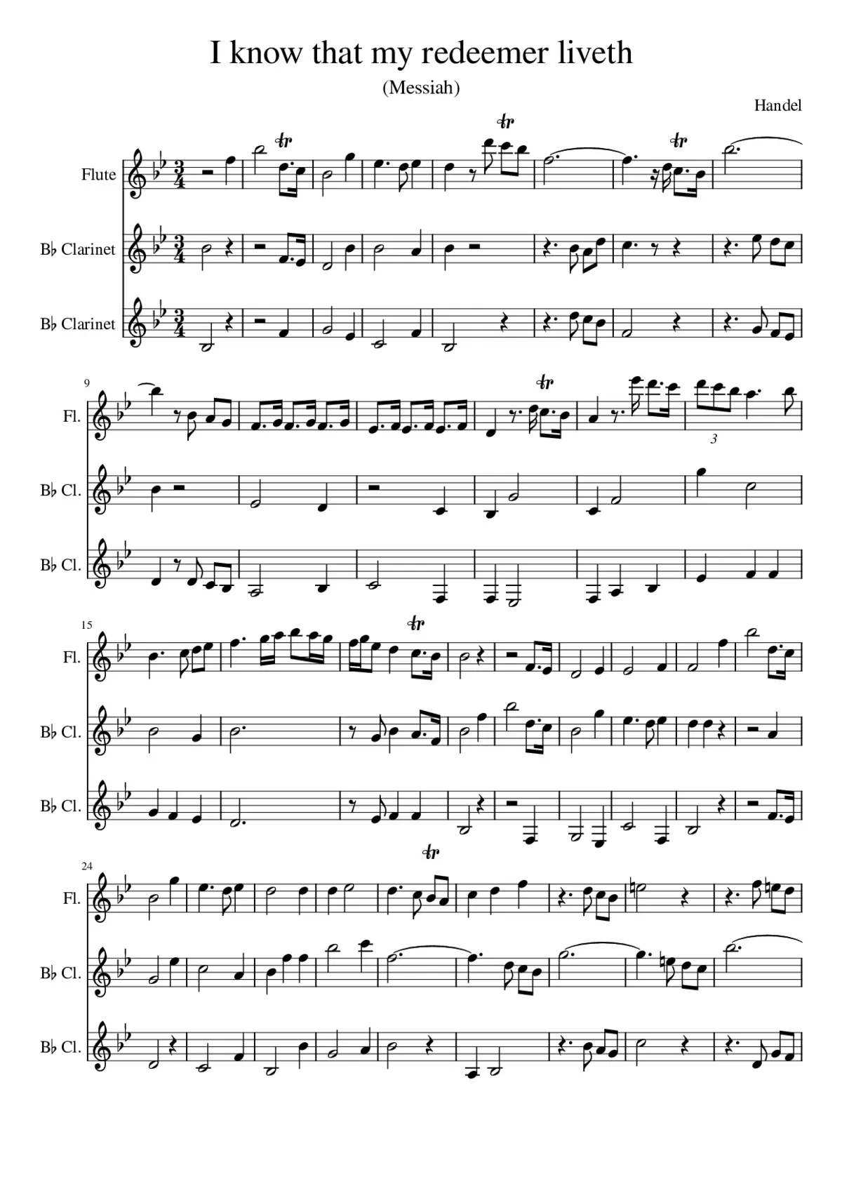 I know that my redeemer liveth - Page 1