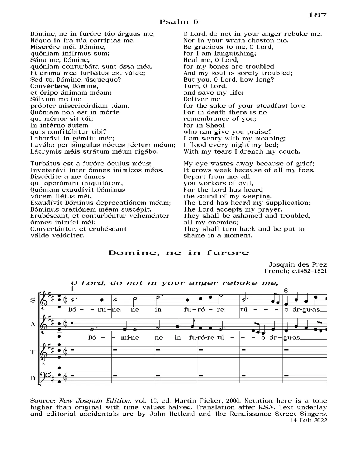 Domine, ne in furore - Page 1