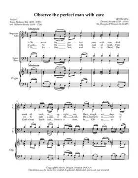 Observe the perfect man with care (Thomas Adams (organist, born 1785))