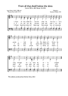 From all that dwell below the skies