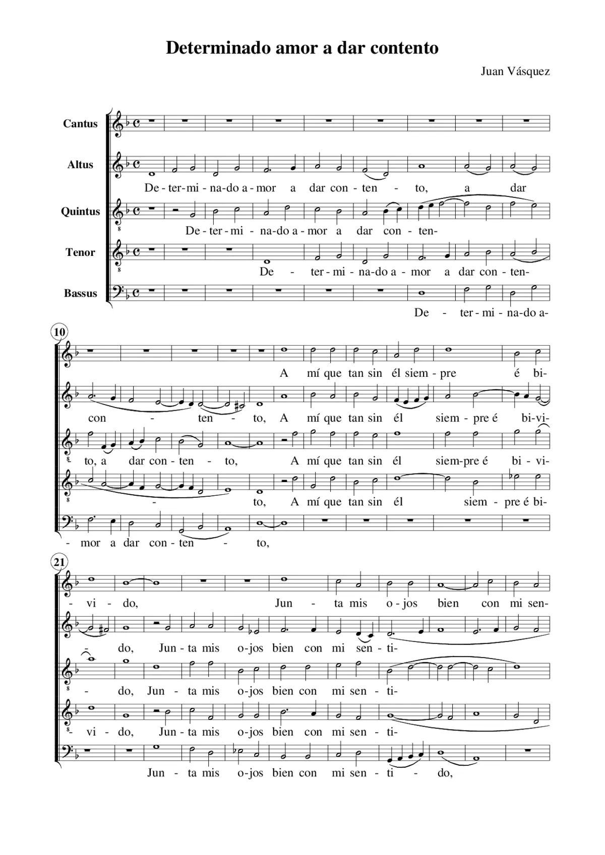 Determinado amor a dar contento - Page 1