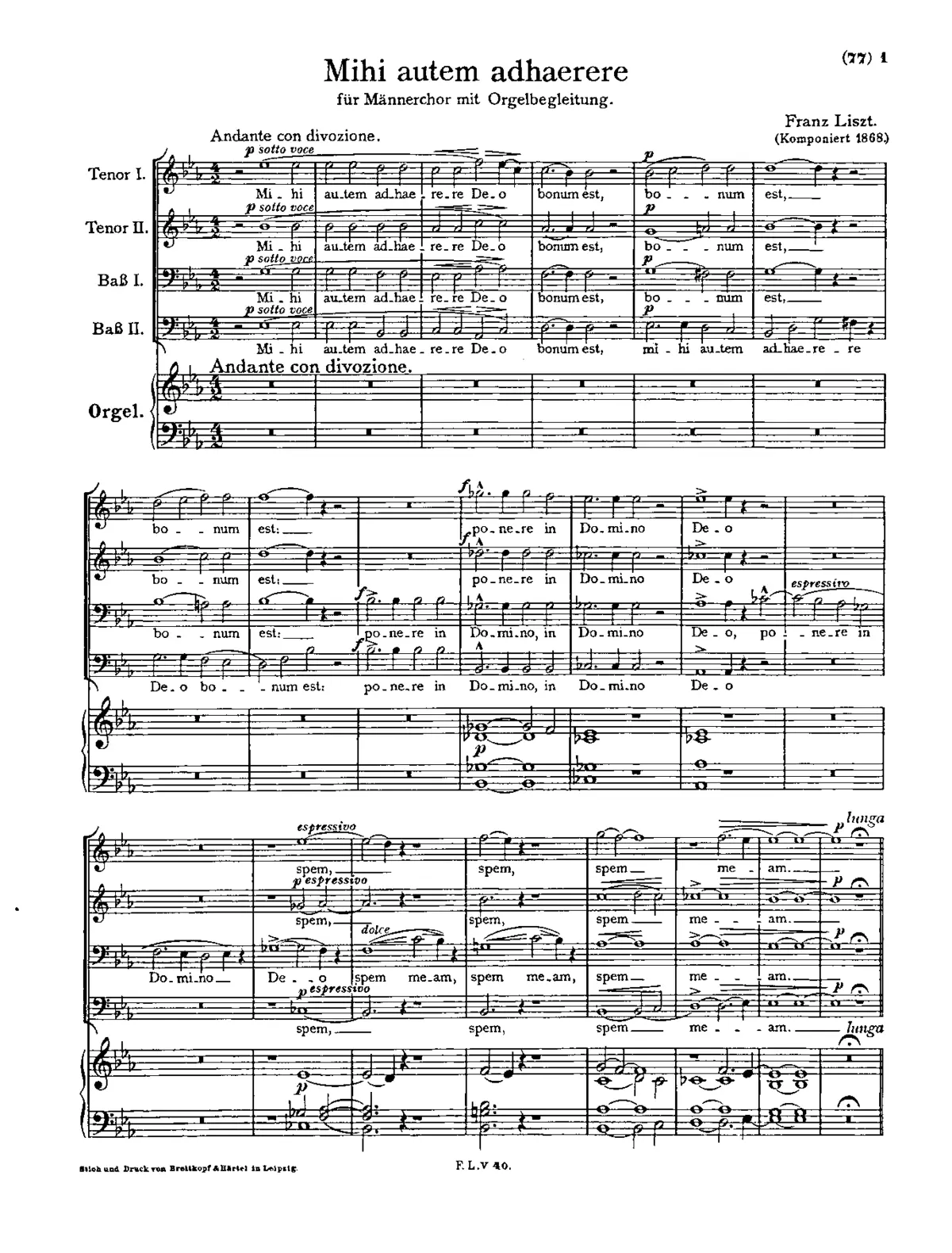 Mihi autem adhaerere - Page 1
