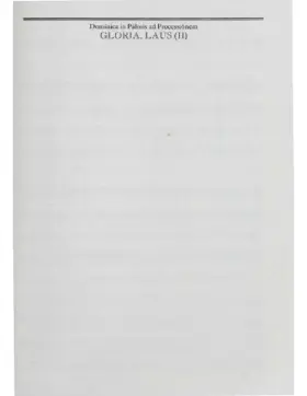 Gloria, laus (II)