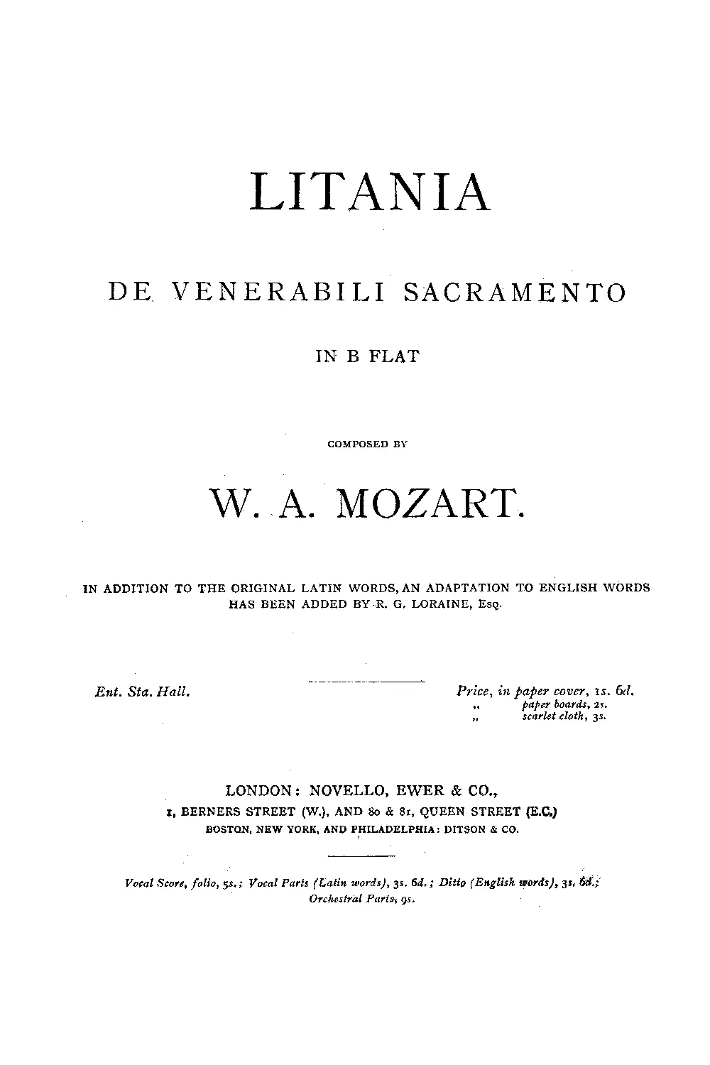 Litaniae de venerabili altaris sacramento - Page 1