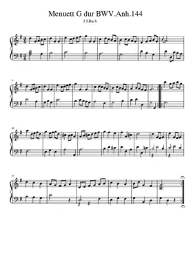 Menuett in G dur BWV.Anh.114