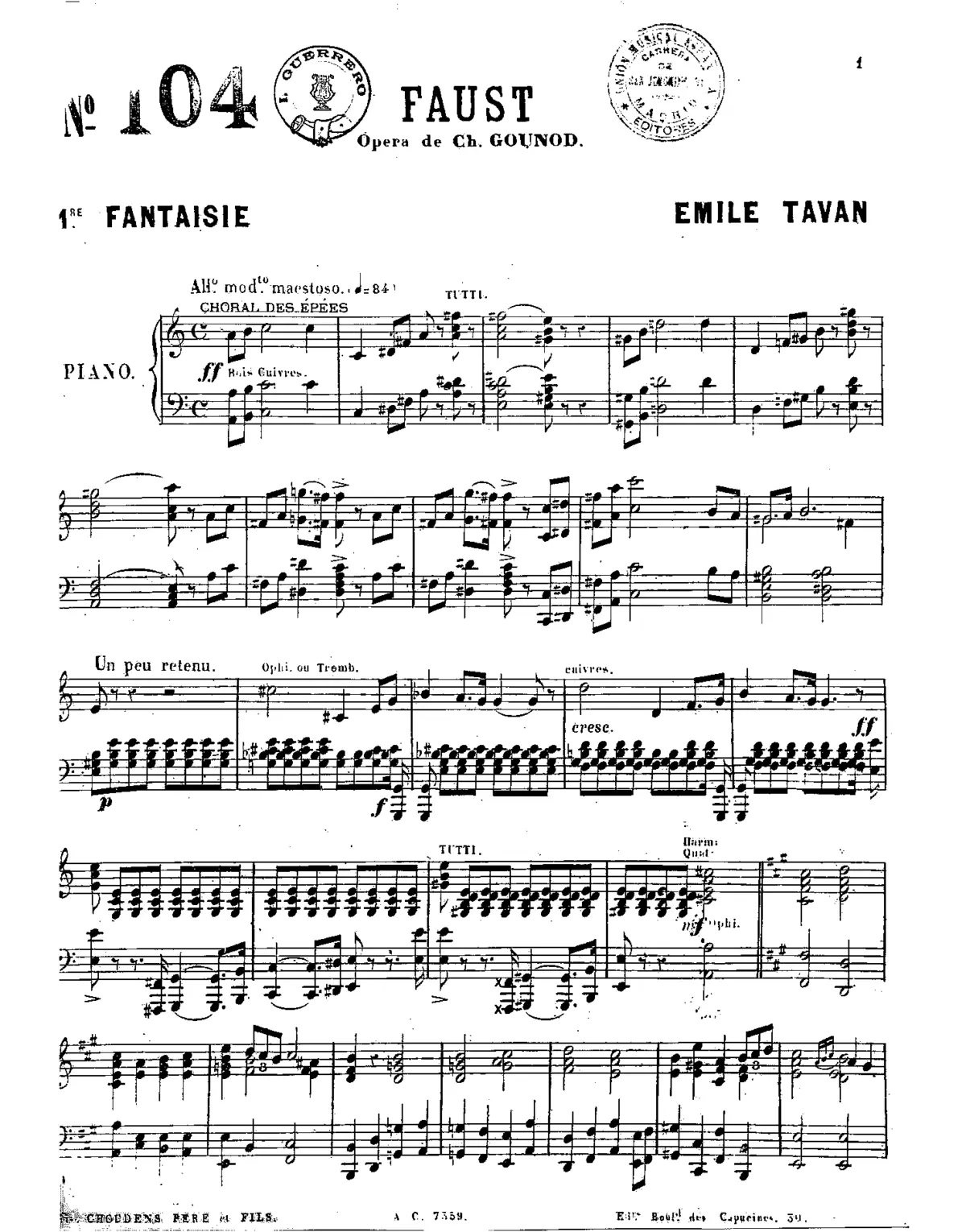Deux fantaisies sur 'Faust' - Page 1