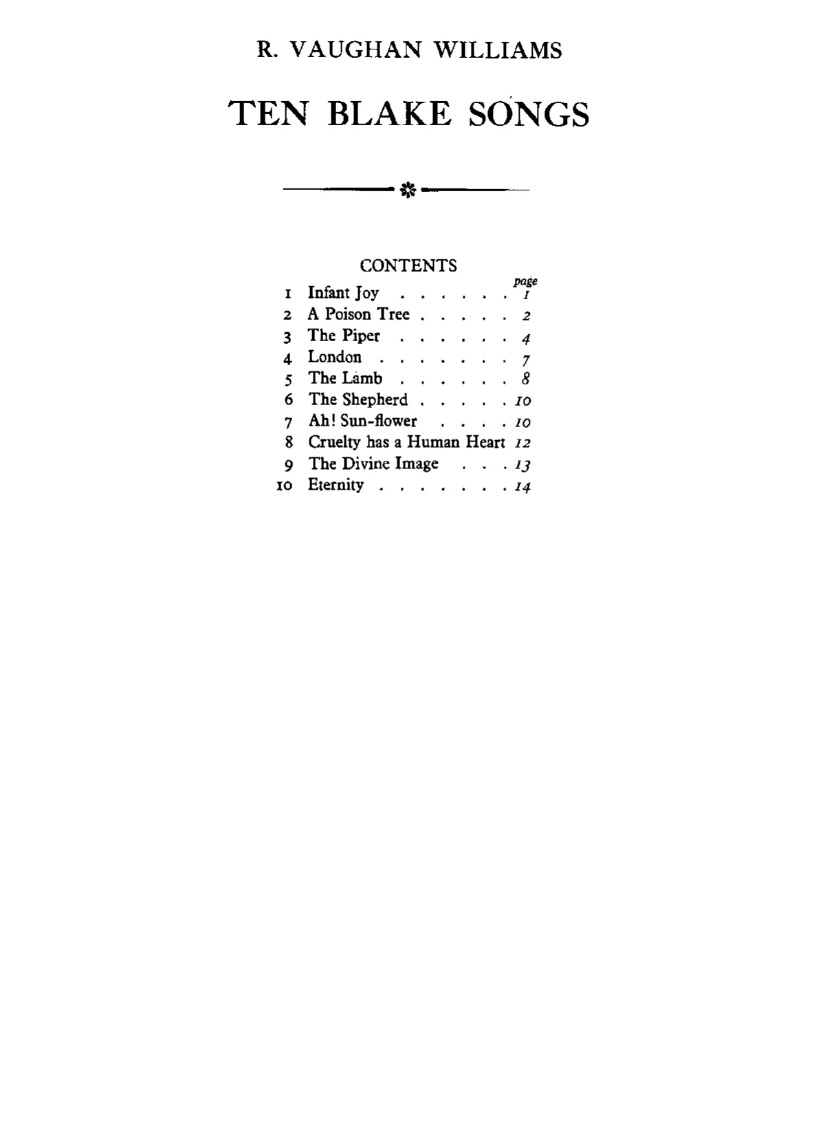 10 Blake Songs - Page 1
