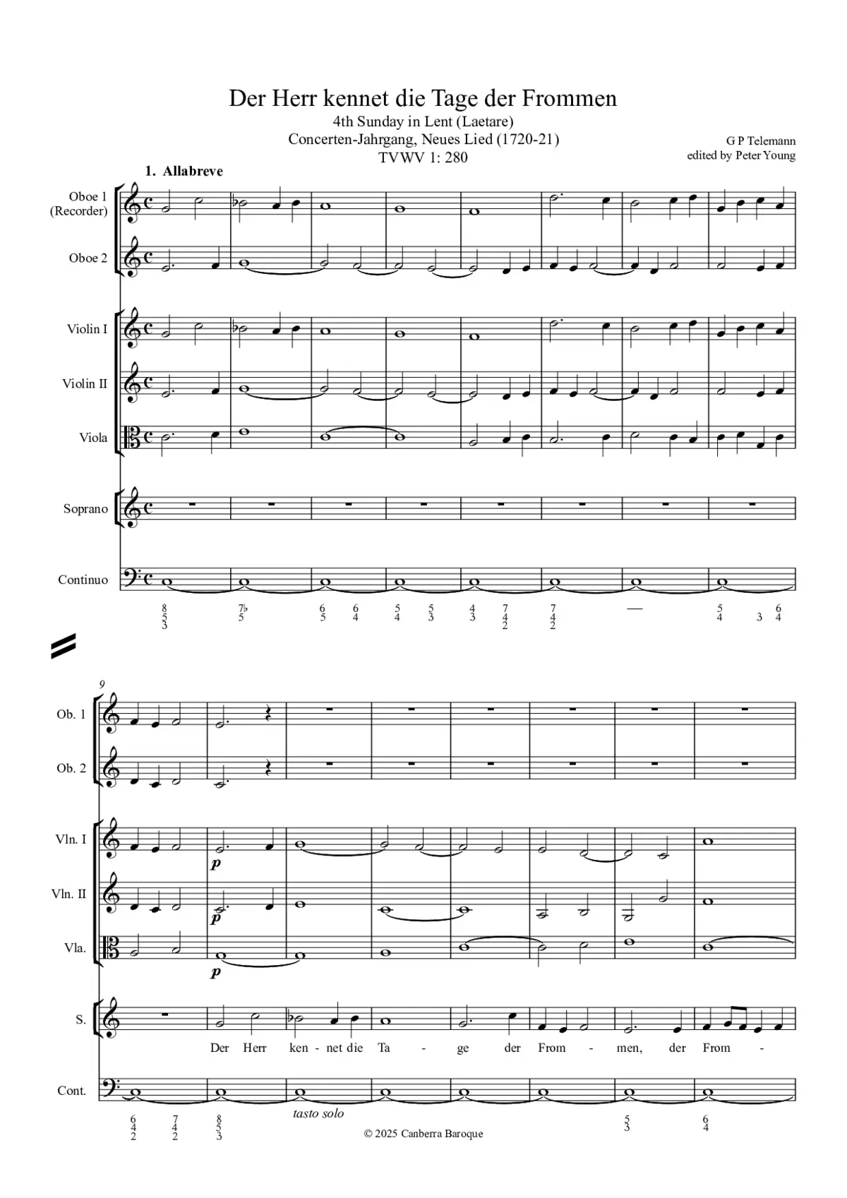 Der Herr kennet die Tage der Frommen - Page 1