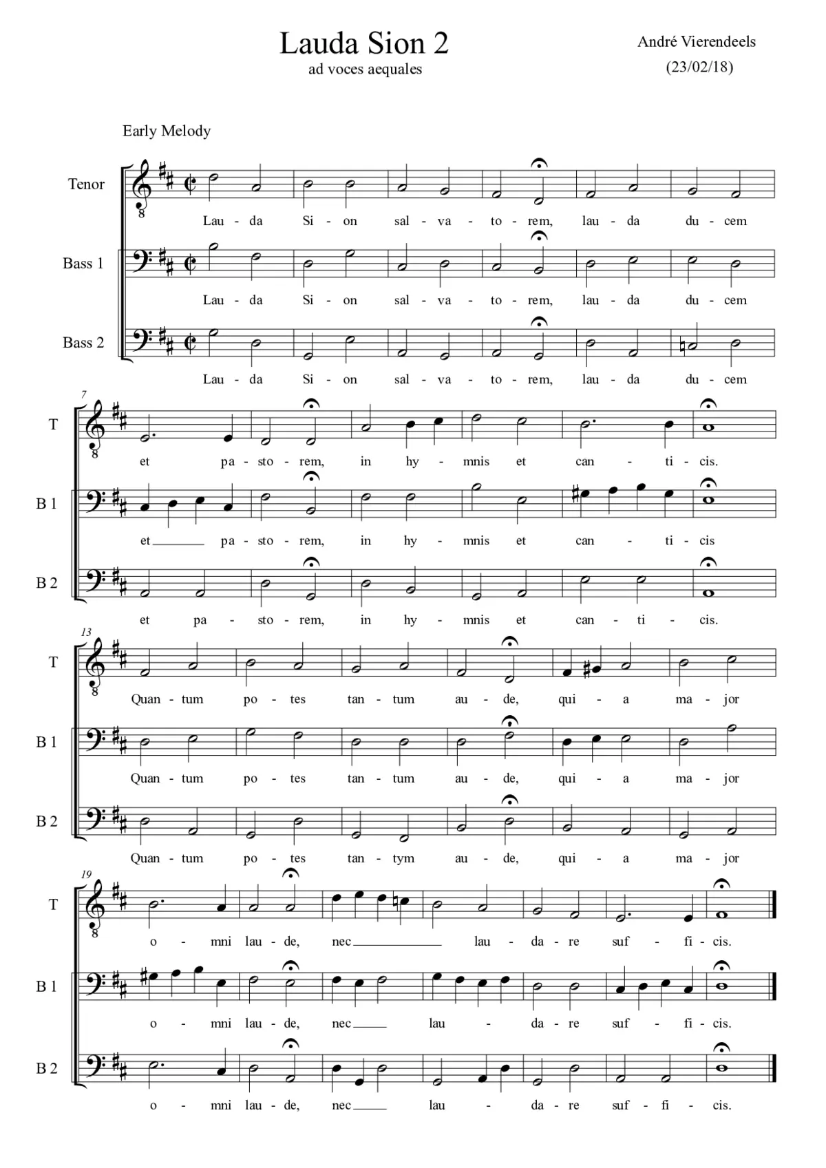 Lauda Sion II - Page 1