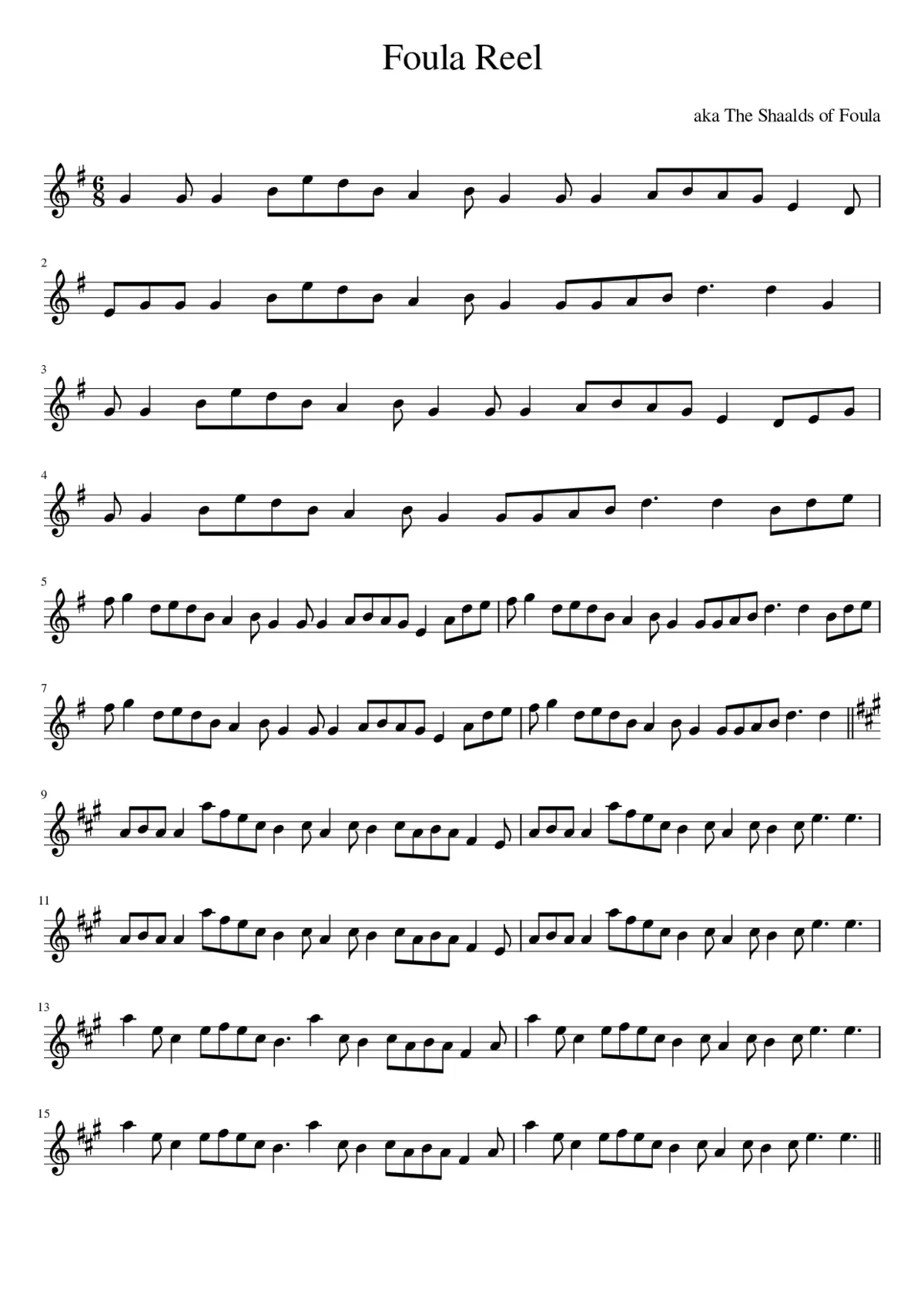 Foula Reel - Page 1