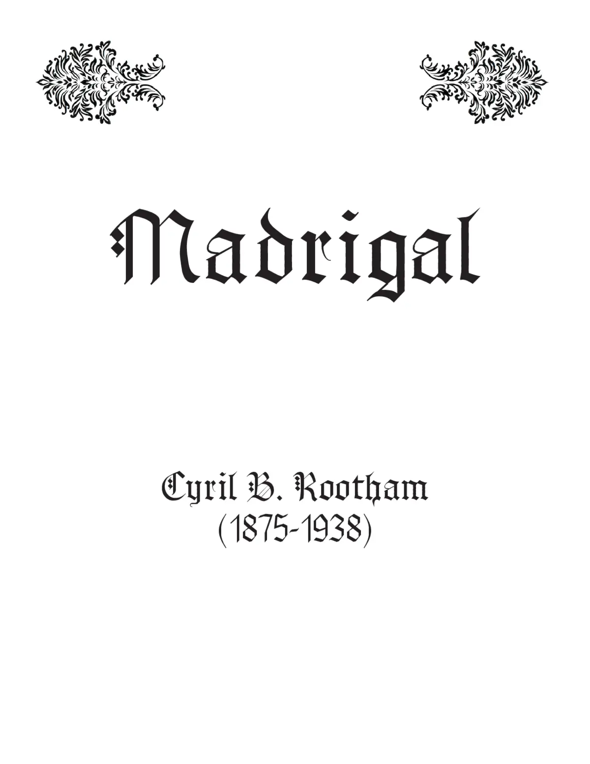 Madrigal - Page 1