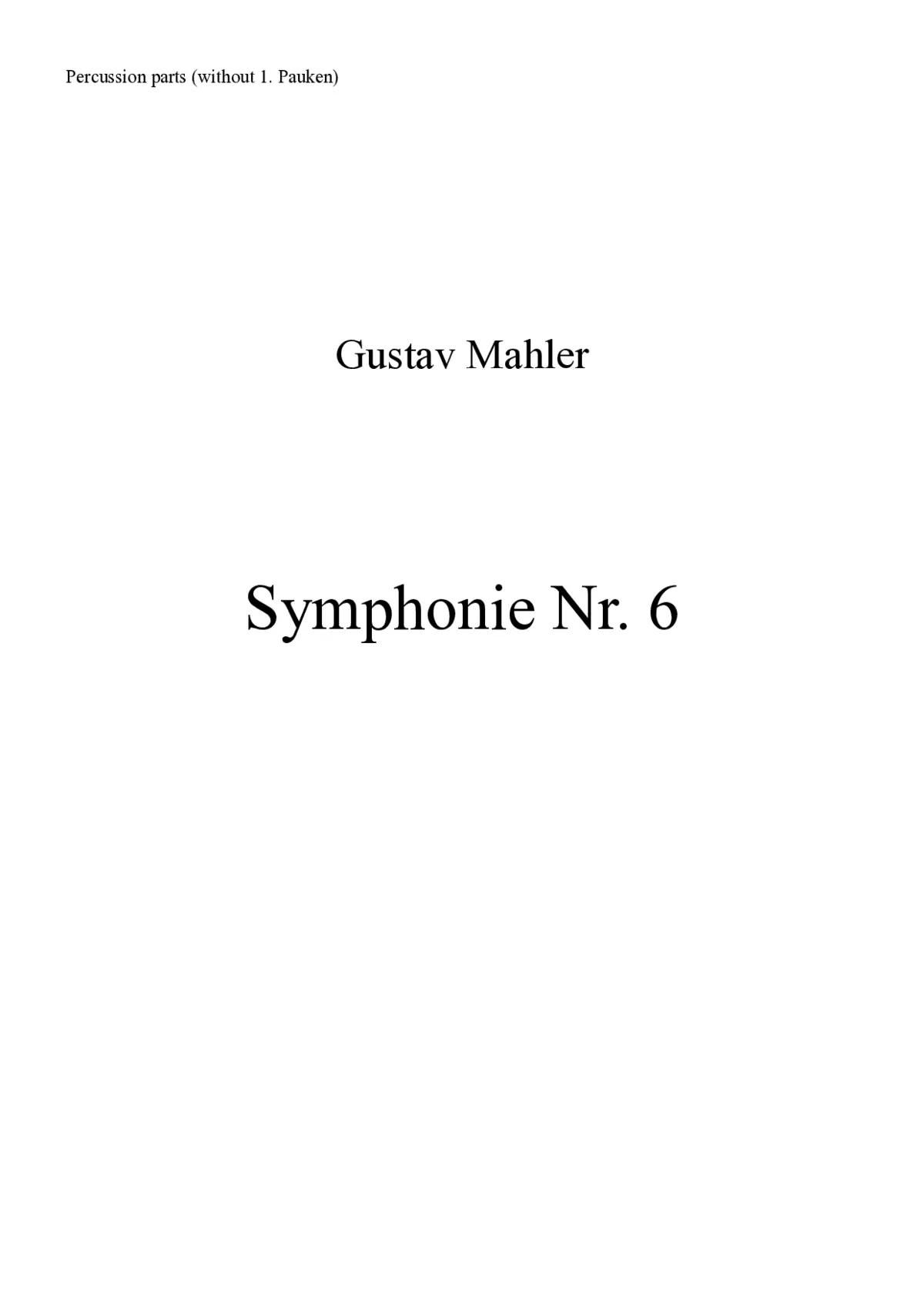 Symphony No.6 - Page 1