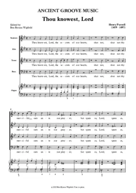 Thou knowest, Lord, the secrets of our hearts, Z.58b