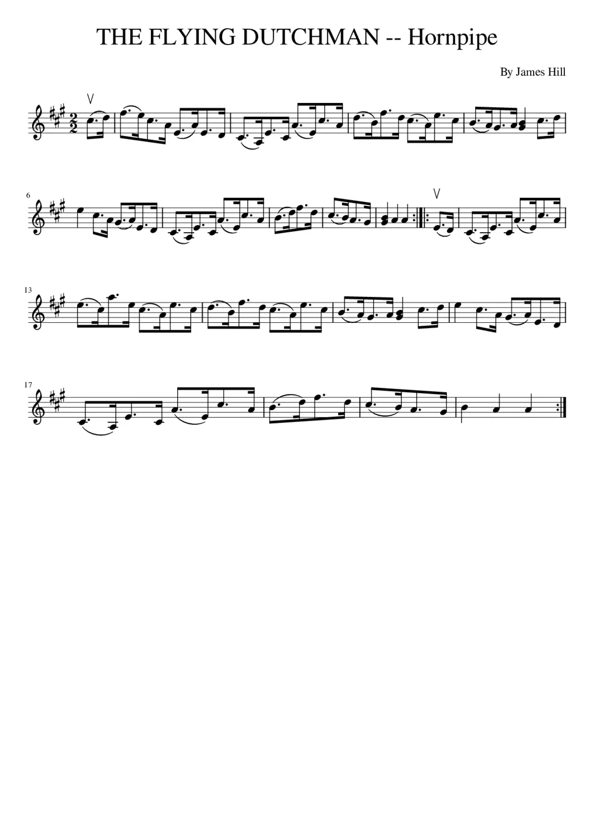 THE FLYING DUTCHMAN -- Hornpipe - Page 1