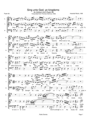 Sing unto God ye kingdoms - Hezekiah Moors