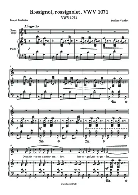 Rossignol, rossignolet, VWV 1071