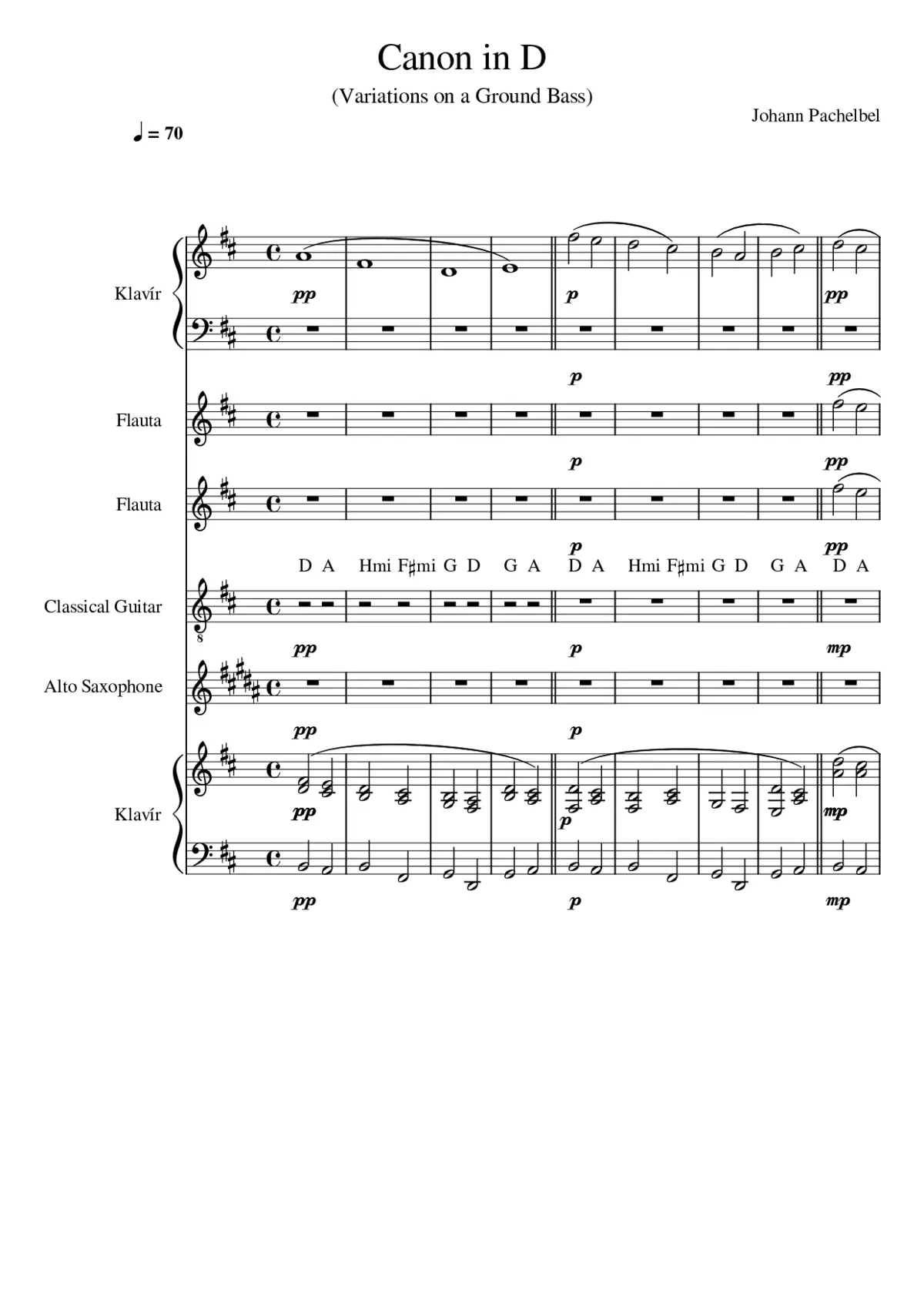 Canon and Gigue in D major P.37 - Page 1
