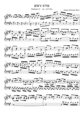 Sinfonia in A major BWV 798