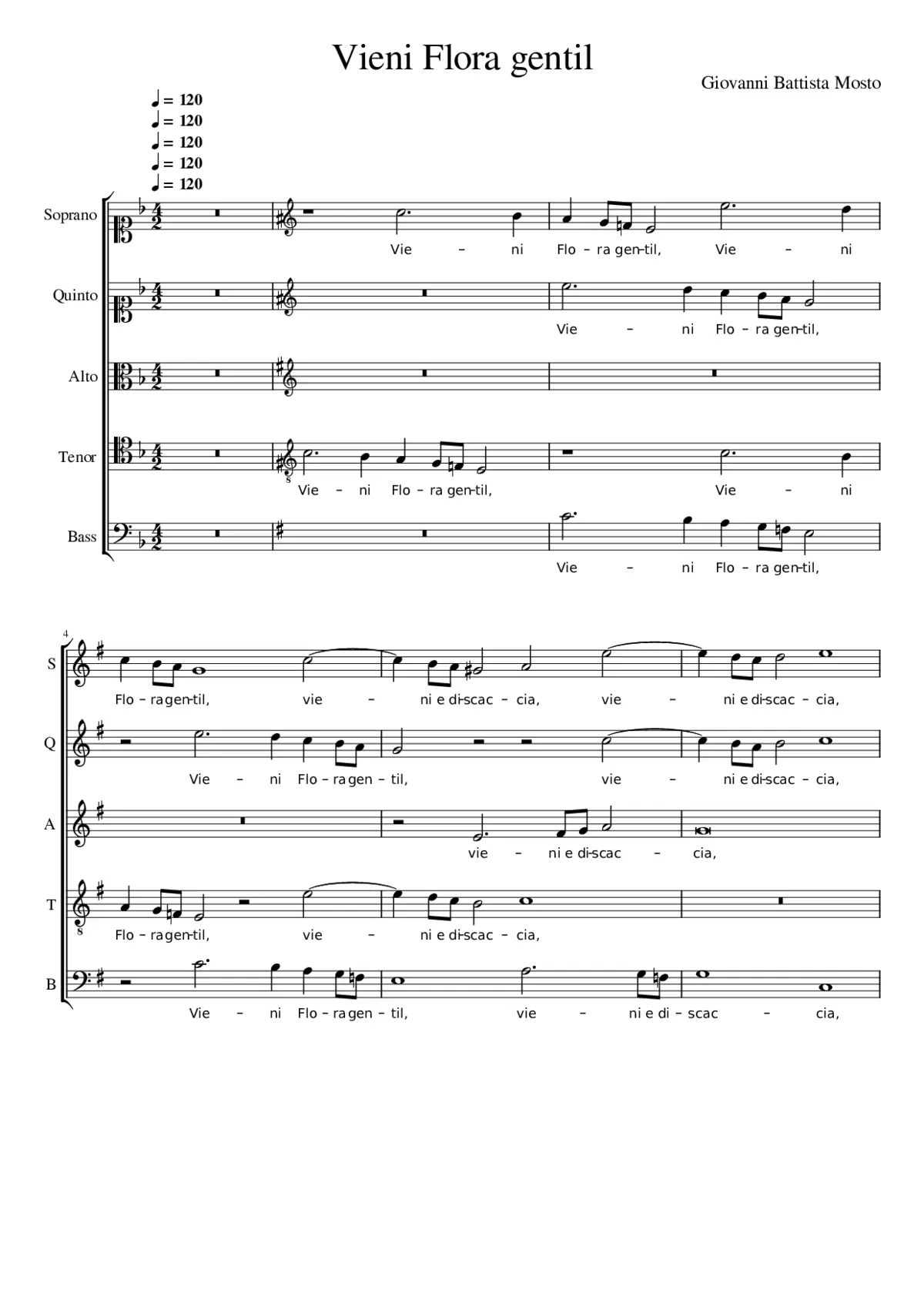 Vieni Flora gentil - Page 1
