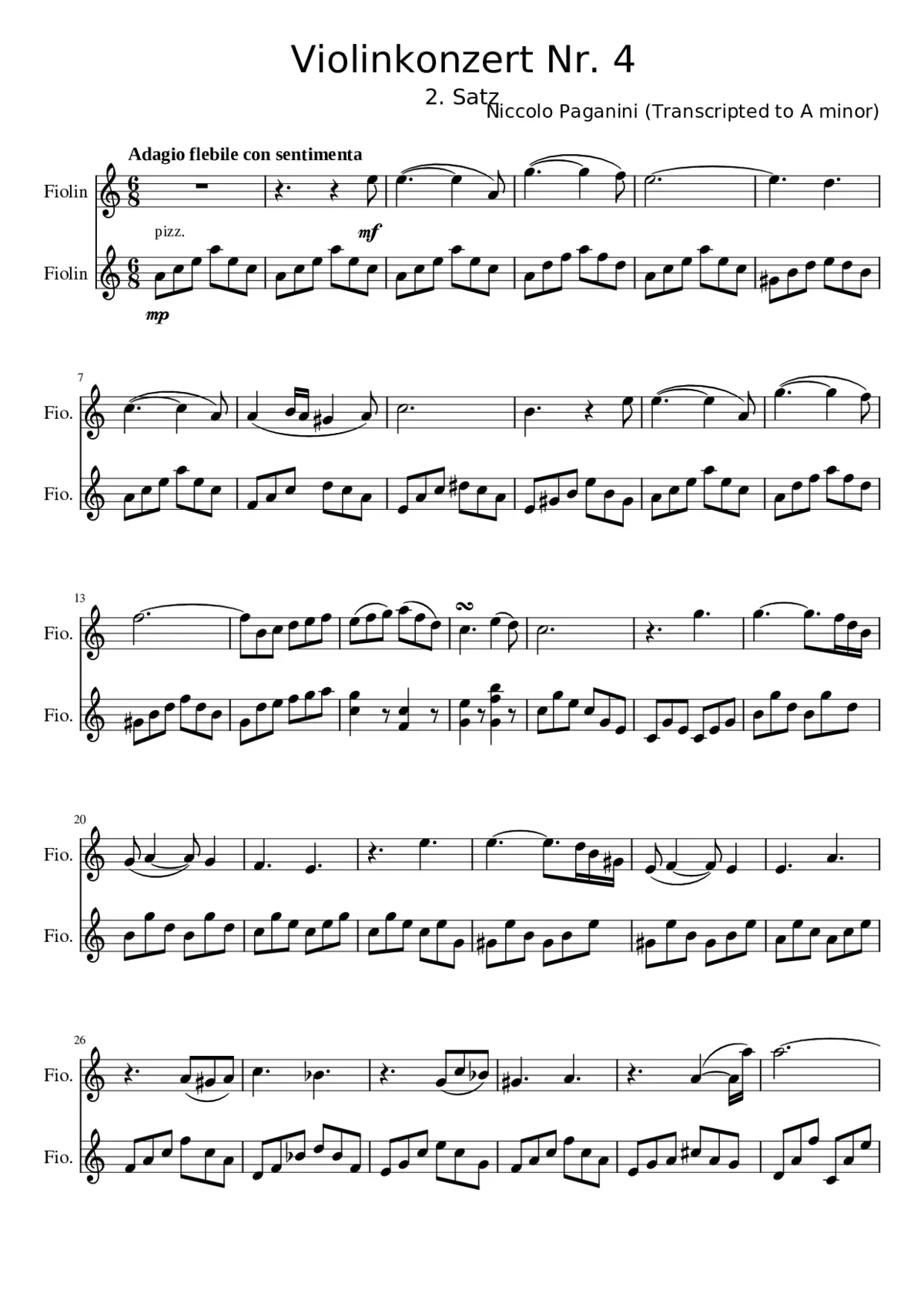 Violinkonzert Nr. 4 A minor - Page 1