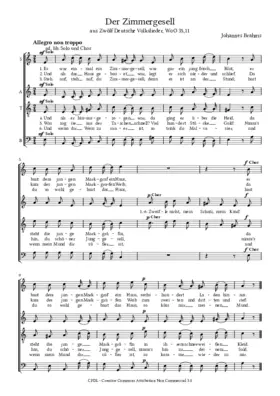 Der Zimmergesell, Deutsche Volklieder WoO 35,11
