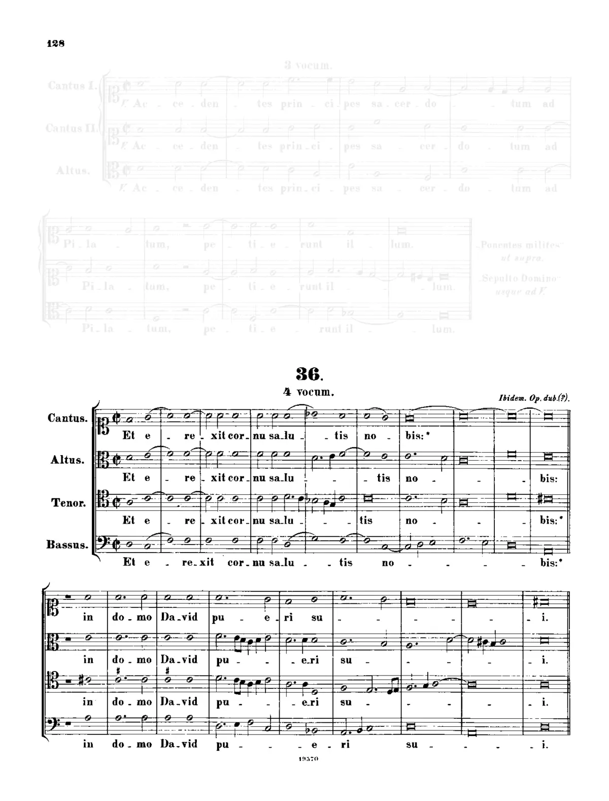 Et erexit cornu salutis nobis - Page 1