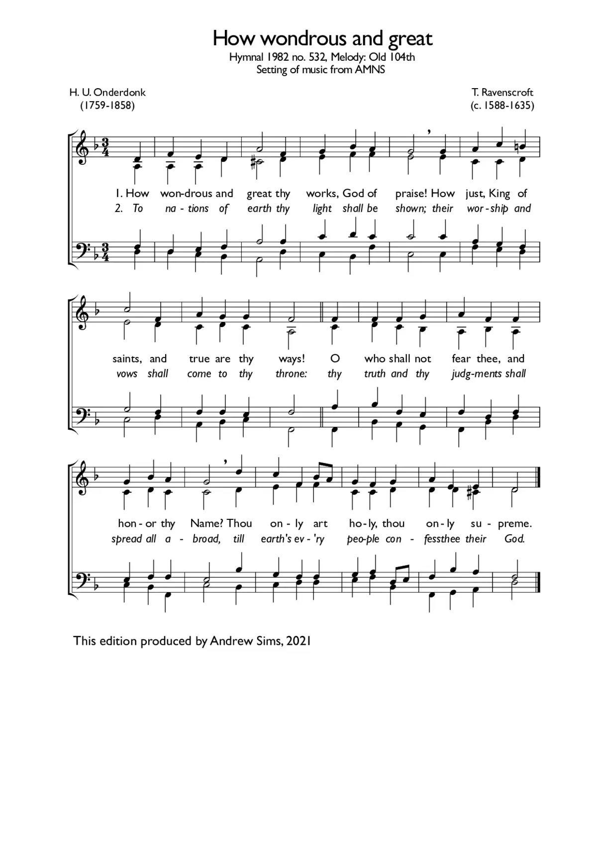 How wondrous and great - Page 1