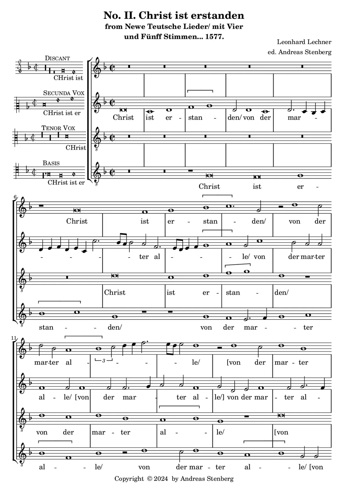 Christ ist erstanden - Page 1