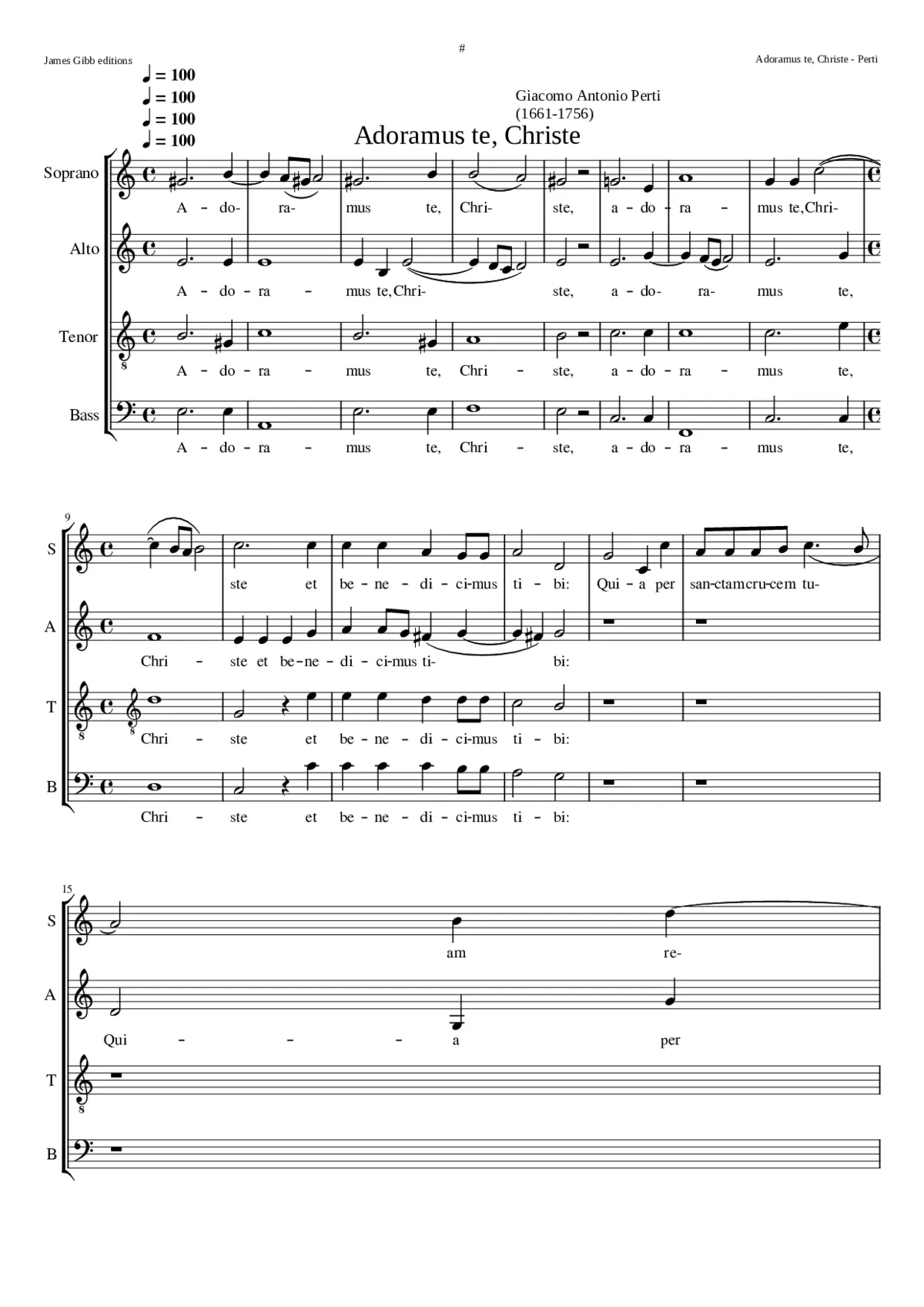 Adoramus te Christe - Page 1