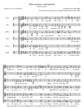 All'hor saranno i miei pensier