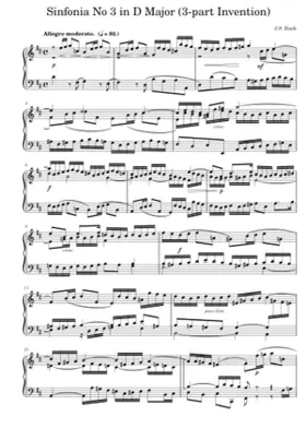 Sinfonia in D major BWV 789