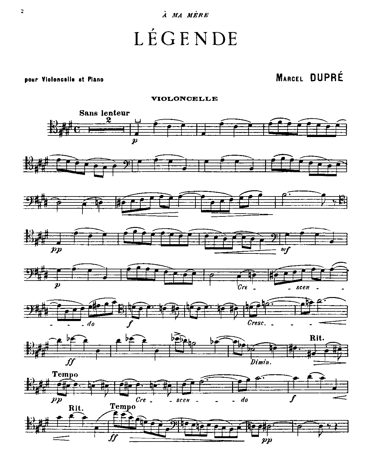 3 Pieces for cello and piano - Page 1