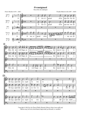 O rossignuol ch'in queste verdi fronde