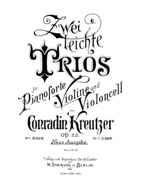 2 Sonatas pour le piano forté avec accompagnement de flûte et violoncello