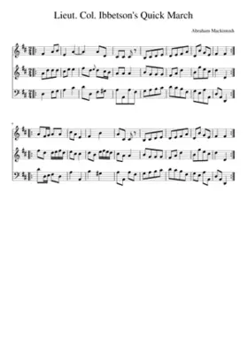 Lieut. Col. Ibbetson's Quick March