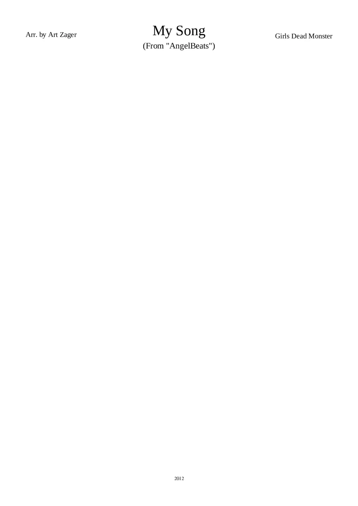 girls dead monster - my song - Page 1